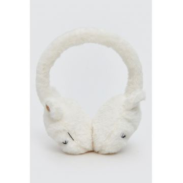 Protectii de urechi cu tematica animala - Alb