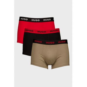 Set de boxeri cu banda elastica cu logo - 3 perechi