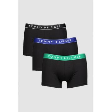 Set de boxeri cu banda logo in talie - 3 perechi - Negru/Negru stins