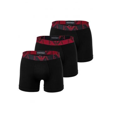 Set de boxeri din amestec de bumbac - 3 perechi - Negru