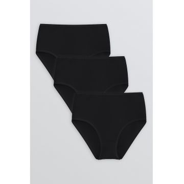 Set de chiloti cu talie inalta - 3 piese