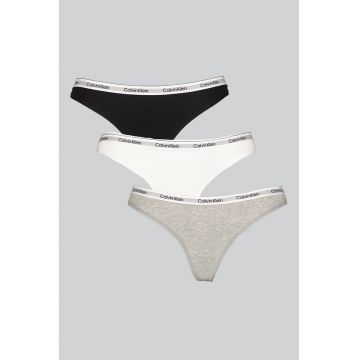 Set de chiloti tanga cu logo - 3 perechi