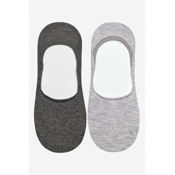 Set de sosete din amestec de bumbac - 2 Perechi - Gri melange