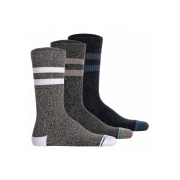 Set de sosete din amestec de lyocell - 3 perechi - Verde/Gri/Albastru