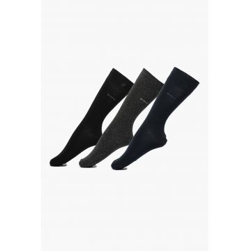 Set de sosete lungi - 3 perechi - Gri inchis/Bleumarin