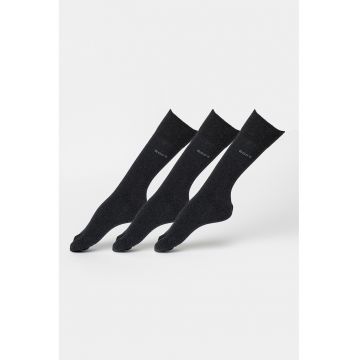 Set de sosete lungi - 3 perechi - Negru melange