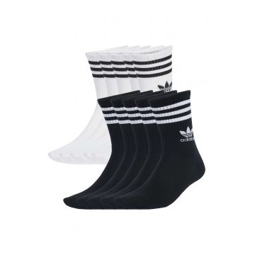 Sosete sport  3 Strip Crw - set 10 perechi - negru/alb 37-39EU