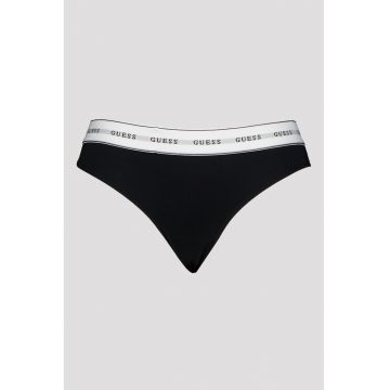 Chiloti brazilieni cu logo Carrie - Negru