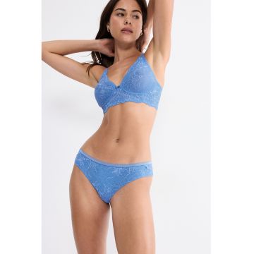 Chiloti brazilieni de dantela Amourette Charm - Albastru pastel