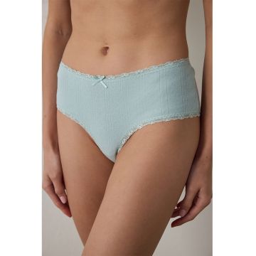 Chiloti hipster din amestec de bumbac - Verde pal