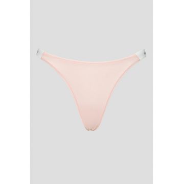 Chiloti tanga din amestec de bumbac - Piersica