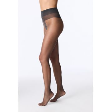 Dres cu talie inalta si efect mat - 20 DEN - Negru stins