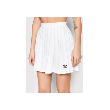Fusta plisata pentru femei  alba
