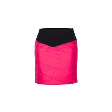 Fusta sport cu fermoar complet femei Belinda - Negru/Roz