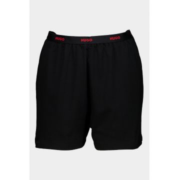 Pantaloni de pijama cu banda logo in talie - Negru