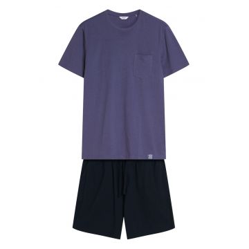 Pijama barbati Mick  albastru - negru - Albastru | Negru