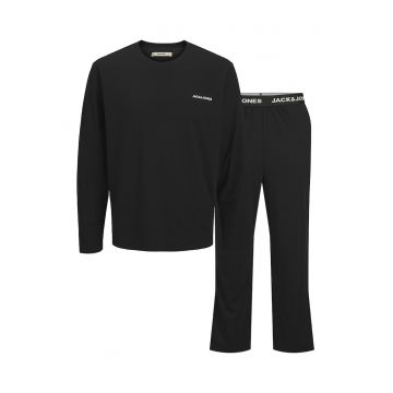 Pijama cu pantaloni lungi si logo