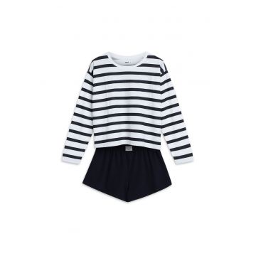 Pijama dama Mallory  Negru - Dungi