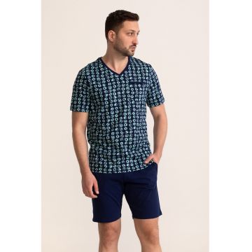 Pijama de bumbac cu pantaloni scurti Marlon