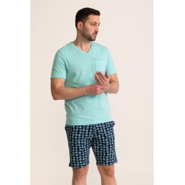 Pijama de bumbac cu pantaloni scurti Marlon