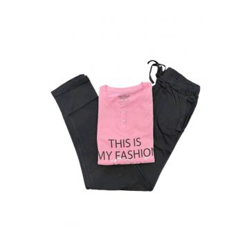 Pijamale dama  Daysy - Negru/Roz