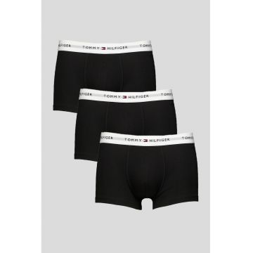 Set de boxeri cu banda logo in talie - 3 perechi - Alb/Negru