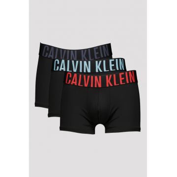 Set de boxeri cu banda logo in talie - 3 perechi - Rosu/Negru/Gri carbune