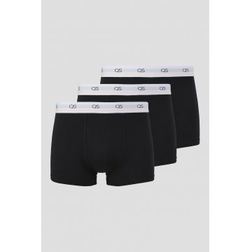 Set de boxeri din amestec de bumbac - 3 perechi - Negru/Portocaliu mandarina/Alb optic