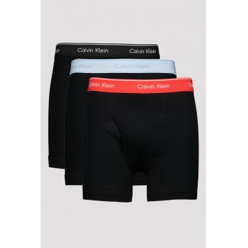 Set de boxeri din bumbac - 3 Perechi - Negru/Coral/Albastru lavanda