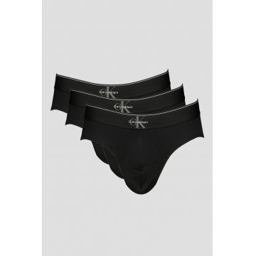 Set de chiloti cu banda logo in talie - 3 perechi - Gri antracit