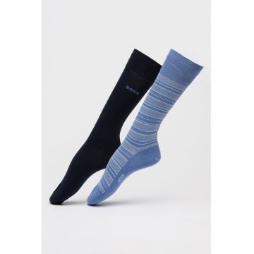 Set de sosete lungi cu logo - 2 perechi - Albastru