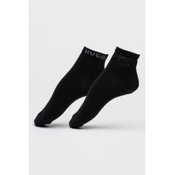 Set de sosete pana la glezna din amestec de bumbac - 2 perechi - Negru