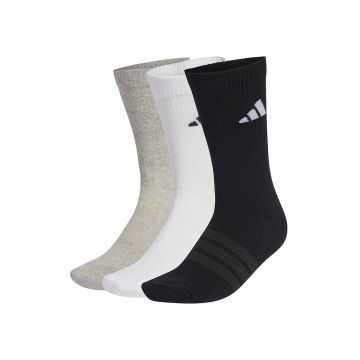 Set de sosete scurte cu logo -3 perechi - Alb/Negru/Gri melange