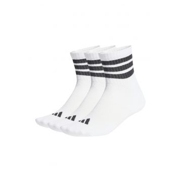 Set de sosete scurte cu logo - 3 perechi - Negru/Alb optic