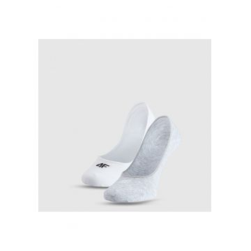 Sosete dama  set 2 perechi - alb/gri - 35-38 EU - bumbac