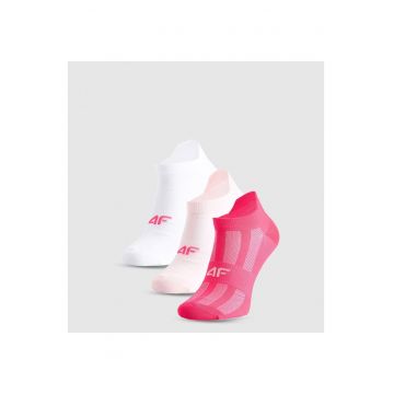 Sosete sport pentru fete  set 3 perechi - alb/roz -