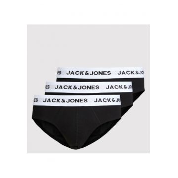 Underwear barbati - Set 3 perechi de chiloti - banda cu logo - Negru