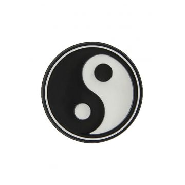 Accesoriu jibbitz pentru saboti cu model Ying&Yang - Alb/Negru