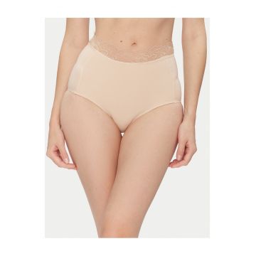 Chiloti clasici dama  talie inalta - bej - Bej