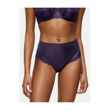 Chiloti clasici dama  talie inalta - violet - lenjerie intima
