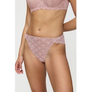 Chiloti din dantela - Lila pal/Transparent