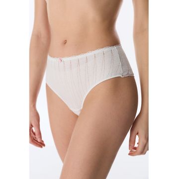 Chiloti hipster din dantela - Alb