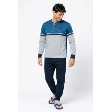 Pijama bărbați  set 2 piese - bumbac - gri - Gri