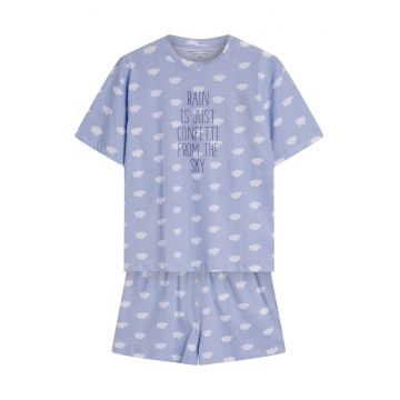 Pijama dama Nubes  albastru aprins - Diverse