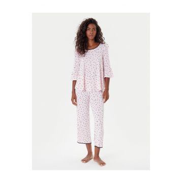 Pijama dama  roz - material moale
