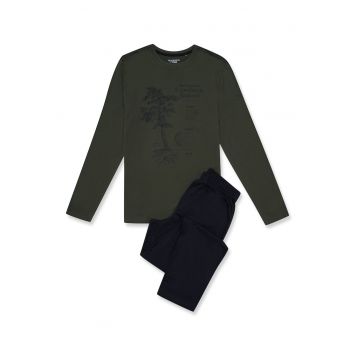 Pijamale barbati -  Bumbac - Verde