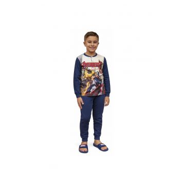Pijamale copii  Avengers MV40M7625 - set 2 piese din bumbac - Bleumarin