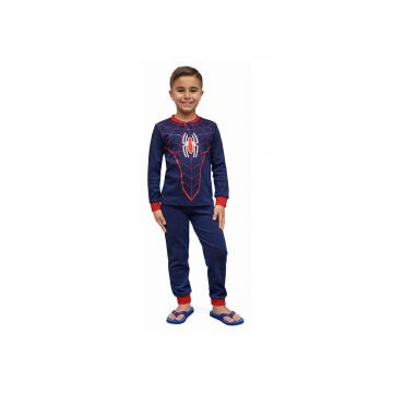 Pijamale copii  Spiderman MV40M7601 - set 2 piese din bumbac 110-116 CM 5-6 ani Albastru
