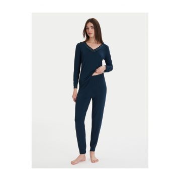 Pijamale dama  bleumarin - mulate