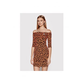 Rochie sport dama  casual - portocaliu/negru -